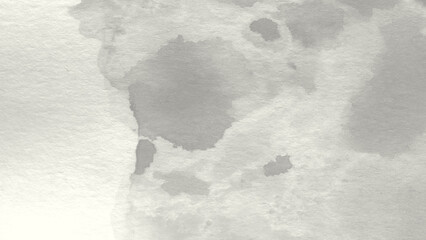 Silver with gray ink and watercolor texture on white paper abstrack background.