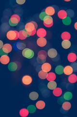 abstract background blue bokeh circles for Christmas background
