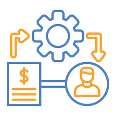 Process Blue And Orange Line Icon