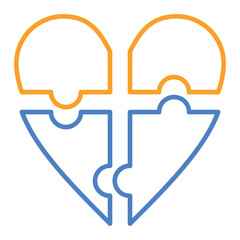 Game Blue And Orange Line Icon