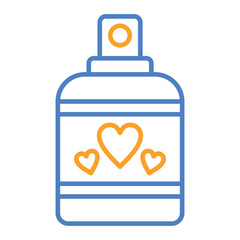 Perfume Blue And Orange Line Icon