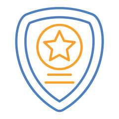 Protection Blue And Orange Line Icon