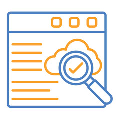 Search Blue And Orange Line Icon