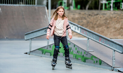 Girl roller skater