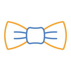 Bow Tie Blue And Orange Line Icon