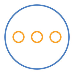 Ellipsis Blue And Orange Line Icon