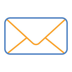 Message Blue And Orange Line Icon