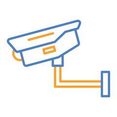 Cctv Blue And Orange Line Icon