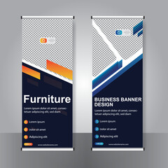 Business banner roll up set standee banner template.