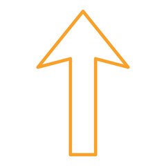 Up Arrow Blue And Orange Line Icon