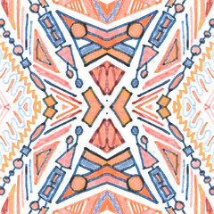 American native ornament. Seamless aztec background.