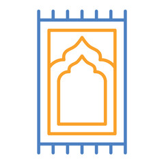 Sajadah Blue And Orange Line Icon