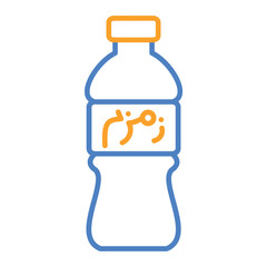 Zamzam Blue And Orange Line Icon