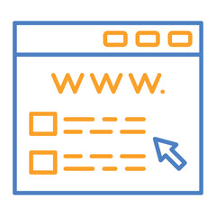 Domain Blue And Orange Line Icon