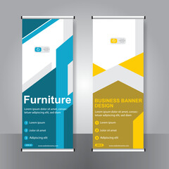 Business banner roll up set standee banner template.
