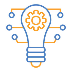 Innovation Blue And Orange Line Icon