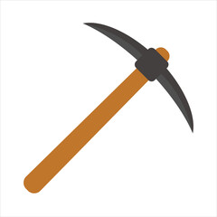 Pickaxe icon Vector Illustration in flat style	