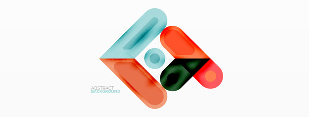 Square and circle minimal abstract background. Vector illustration for wallpaper banner background