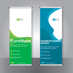 Business banner roll up set standee banner template.