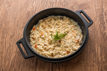 オートミール　健康食　Typical way to eat healthy food oatmeal