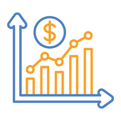 Grow Up Blue And Orange Line Icon