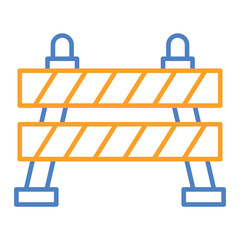 Barrier Blue And Orange Line Icon