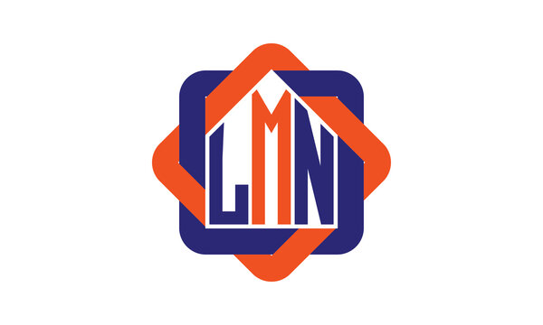 LMN three letter real estate logo with home icon logo design vector template | construction logo | housing logo | engineering logo | initial letter logo | minimalist logo | property logo |