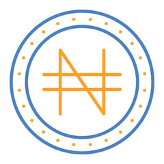 Naira Blue And Orange Line Icon