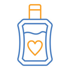 Perfume Blue And Orange Line Icon