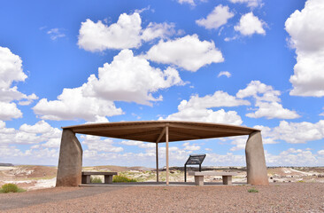 Obraz premium Memorial place in Petrified Forest National Park in Arizona, EEUU.