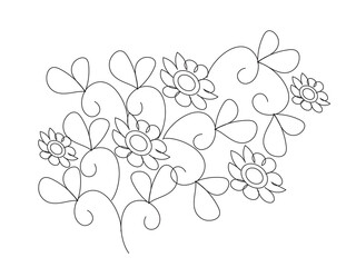 Obraz na płótnie Canvas Seamless vector floral border
