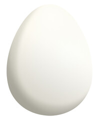 white egg isolated on white