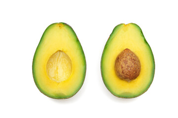 Avocado isolated on white.