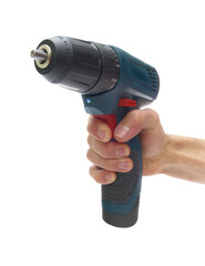 Electric screwdriver in hand
