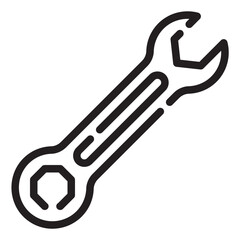 wrench line icon