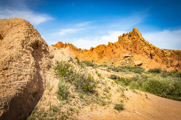 Fairytale canyon, Kyrgyzstan, Silk Road, Central Asia, red rocks, colourful