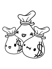 Comic Geldsäcke Freunde Team 