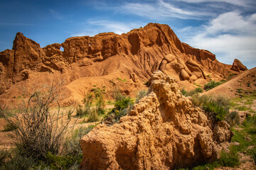 Fairytale canyon, Kyrgyzstan, Silk Road, Central Asia, red rocks, colourful