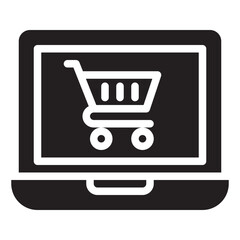 shopping cart glyph icon