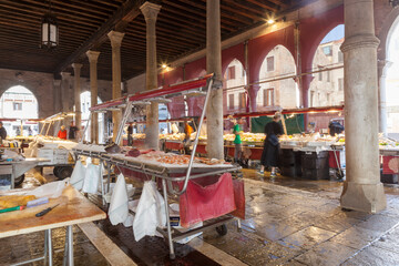 Venezia. Mercato del pesce a Rialto

