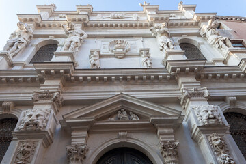 Venezia. facciata della Chiesa di Santa Maria dei Derelitti, Ospitaletto