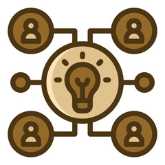 teamwork gradient icon