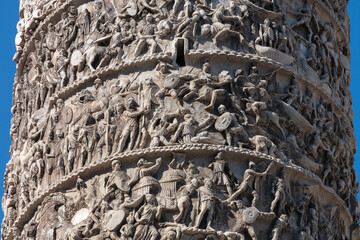 Roma. Particolare della Colonna Traiana.