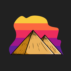 illustration vector of pyramids perfect for print,poster,etc