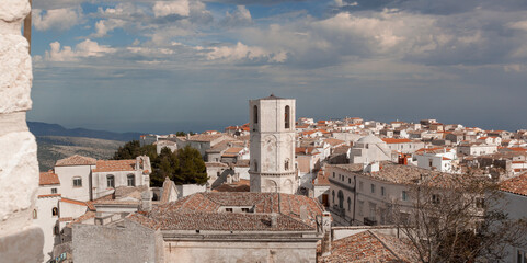 Monte Sant'Angelo. Particolare della Torre Angioina della Celeste Basilica
