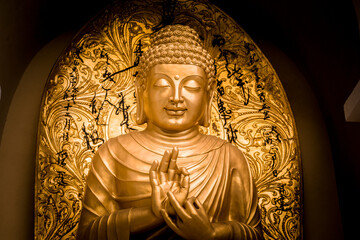 Buddha in Peace Pagoda at Darjeeling, India.