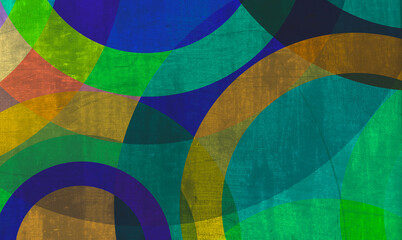 Fun, multi colored circles Background - stock illustration