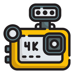 Fototapeta premium videography line icon