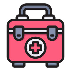first aid kit line icon