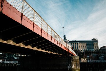 Newcastle/UK - 18/01/2020 : Swing Bridge on Newcastle Quayside